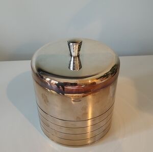 Christofle Folio Silver Plate Insulated Ice Bucket With Lid